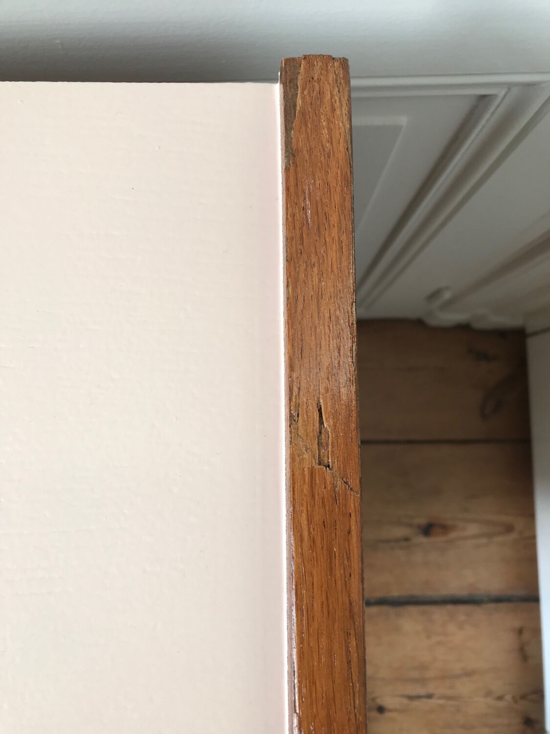 Vintage chest of drawers revisited in Setting Plaster from Farrow & Ball