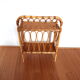 Bamboo and rattan bedside shelf