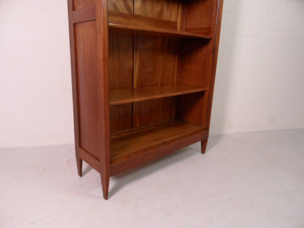 Antique oak open bookcase