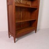 Antique oak open bookcase