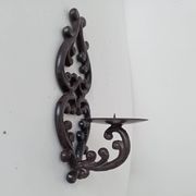 Antique wall candle holder in enamelled cast iron