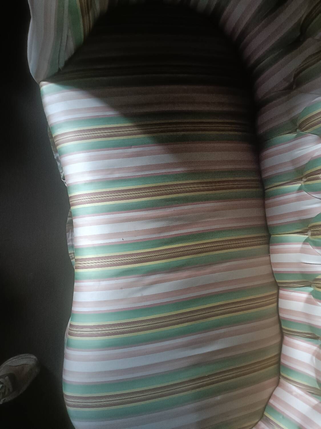 Striped silk chaise longue