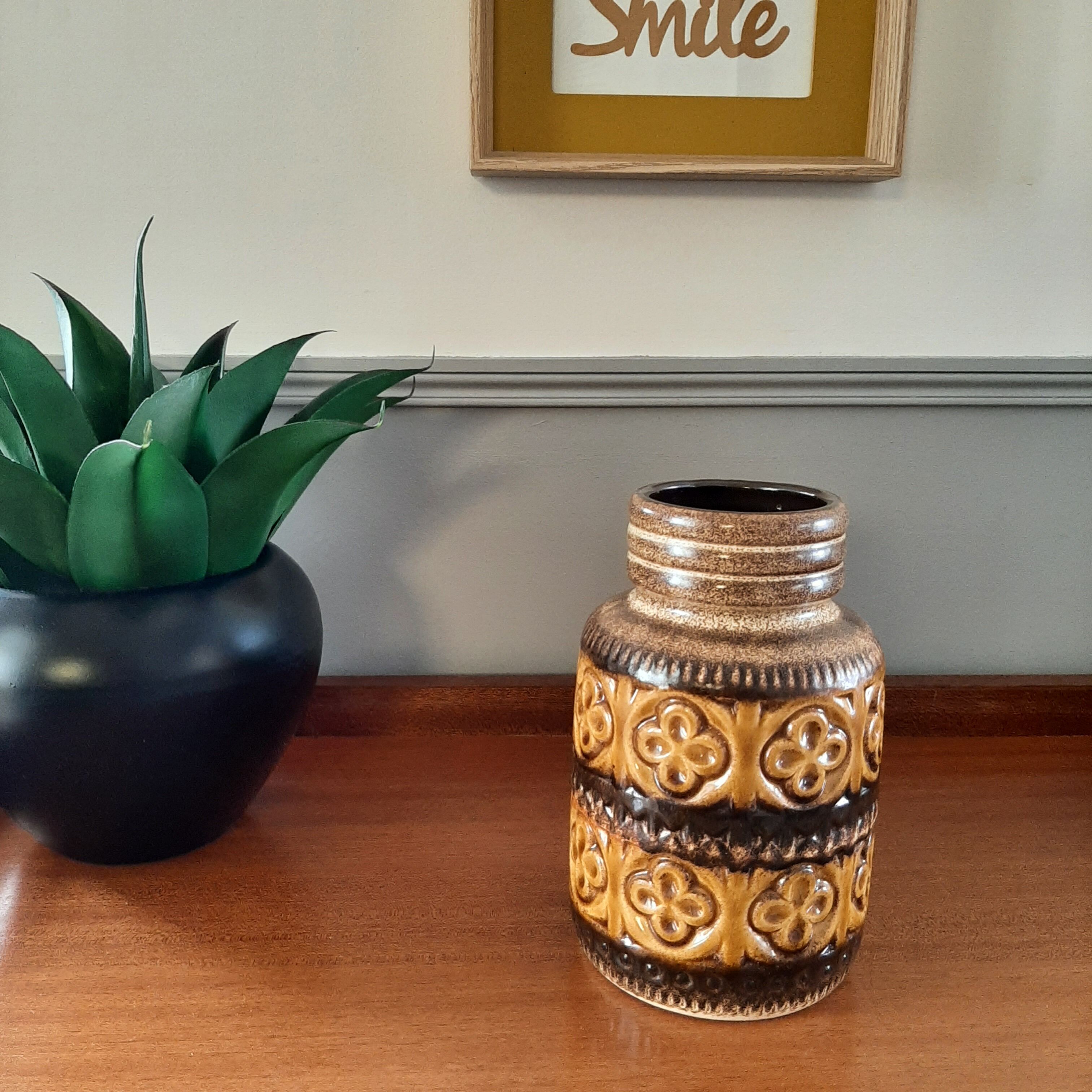 Vase West Germany mustard