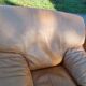 Paire de Fauteuils Vintage en Skai Marron Clair