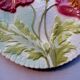 Saint Clément Art Deco decorative plate: Red poppies