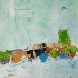 Original Mediterranean landscape abstract painting