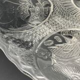 Plat de présentation sur pied verre travaillé