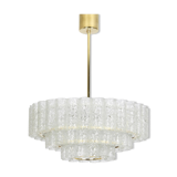 Glass tube chandeliers from Murano by Doria, Germany, 1960s.