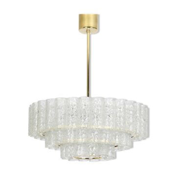 Glass tube chandeliers from Murano by Doria, Germany, 1960s.