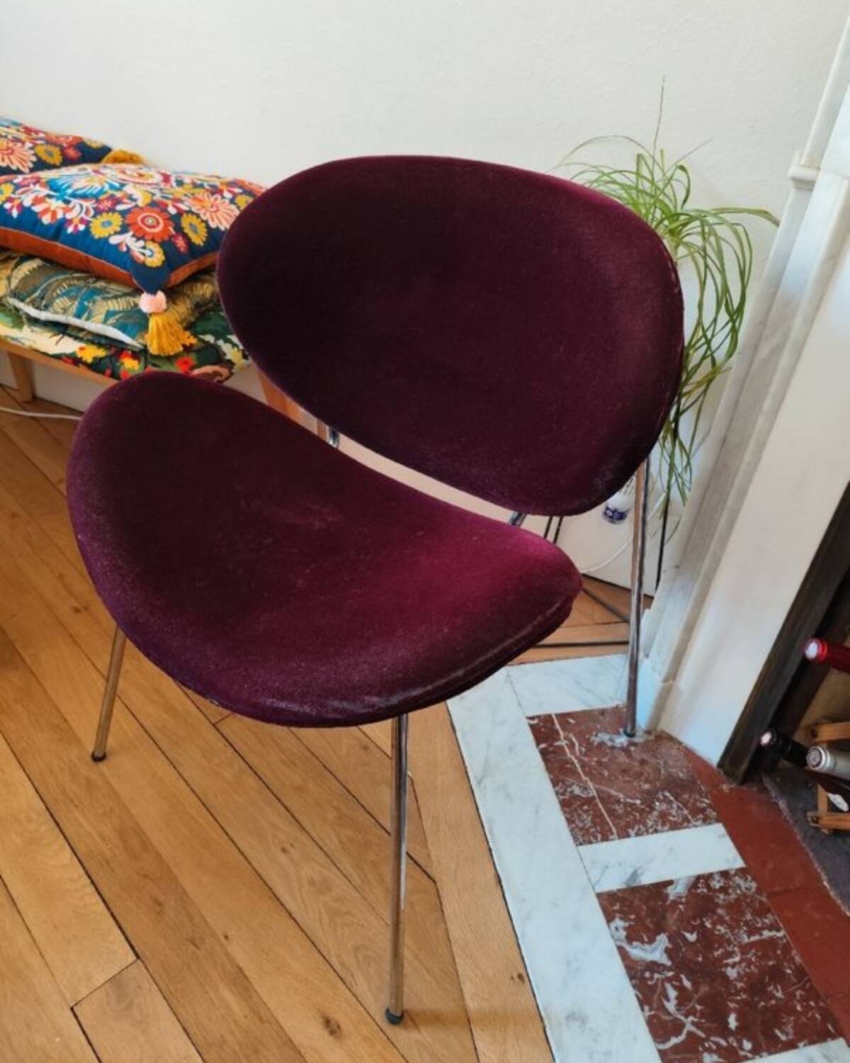 Velvet armchair