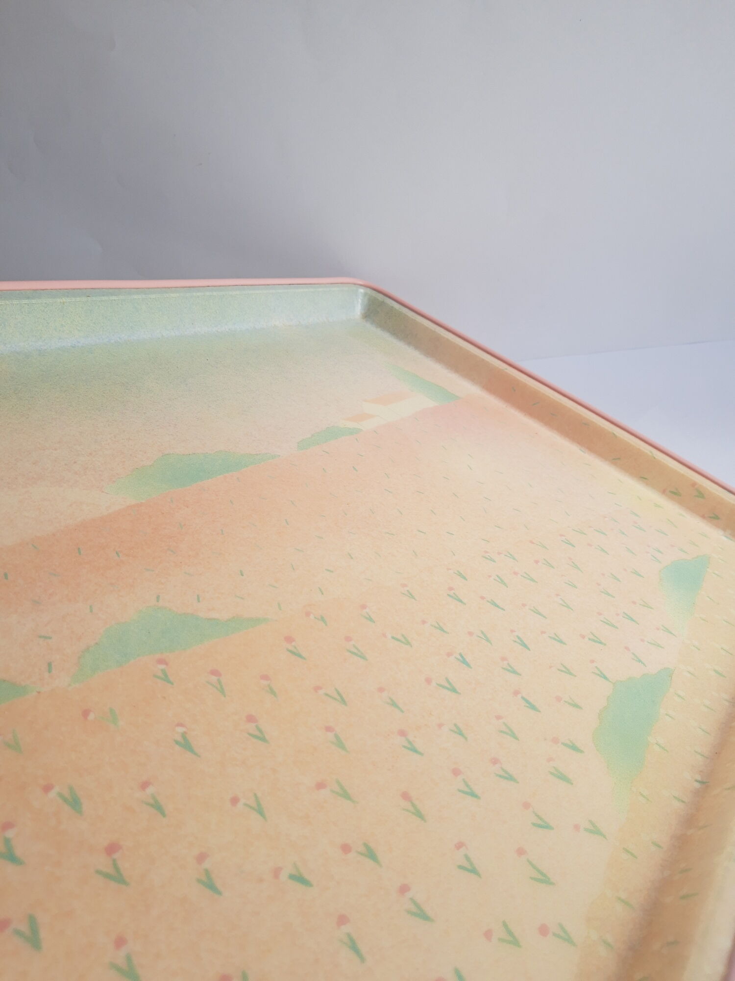 Anne stringer Alpac pink France vintage fiberglass tray