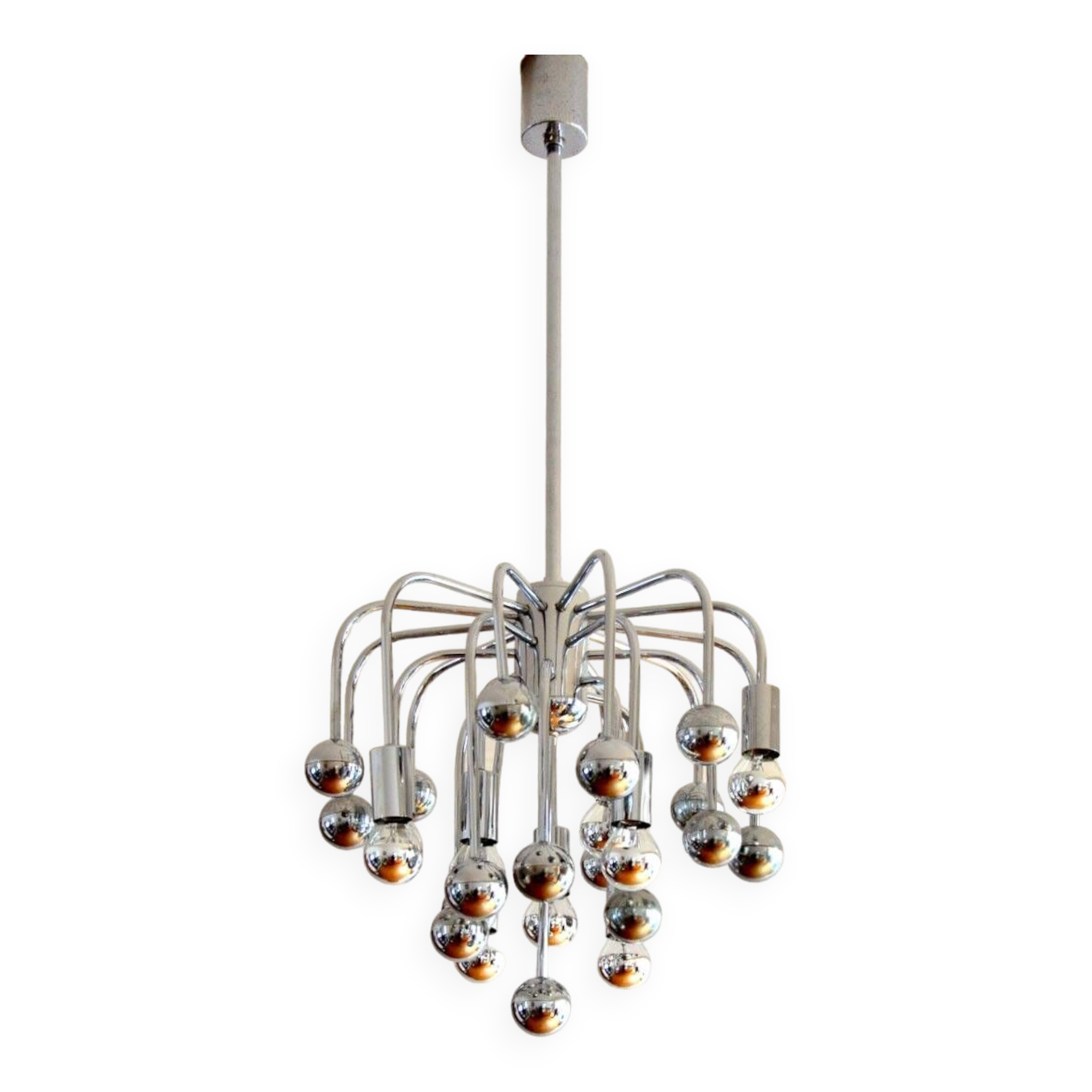 Lustre sputnik space age 9 feux 1970s