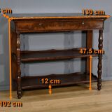 Large Burl Mahogany Property Console, Restoration Period – Early