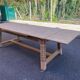 Table à manger de ferme bretonne extensible rénovée en chêne 19ème 200-290c