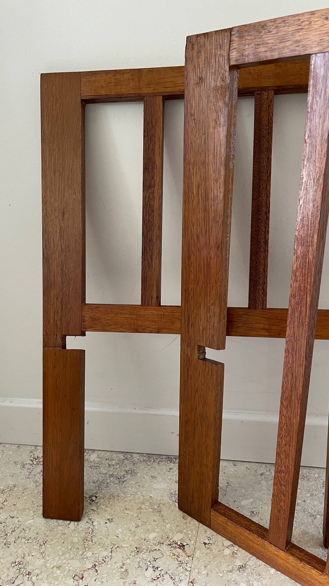 Vintage geometric magazine rack