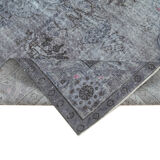 Handmade bohemian turkish 1980s 168 cm x 284 cm grey carpet