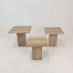Set of 3 italian travertine coffee tables, 1980s