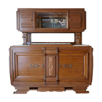 1950s buffet with white marble tray