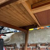 Dining table vintage compass legs