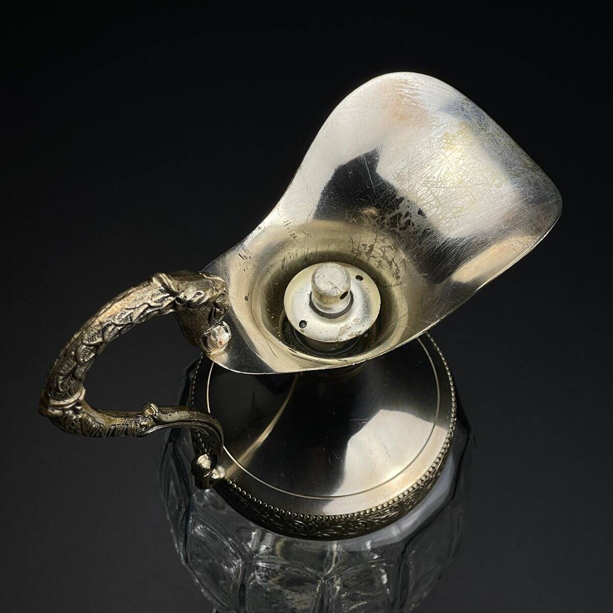 Vintage silver-plated carafe, 1950s.