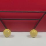 Coat rack round iron and wooden balls 40 cm