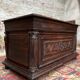 Chest in carved natural wood of the eighteenth century
