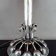 Important Stylized Wrought Iron Lamp with Glass Dome, c. 1930