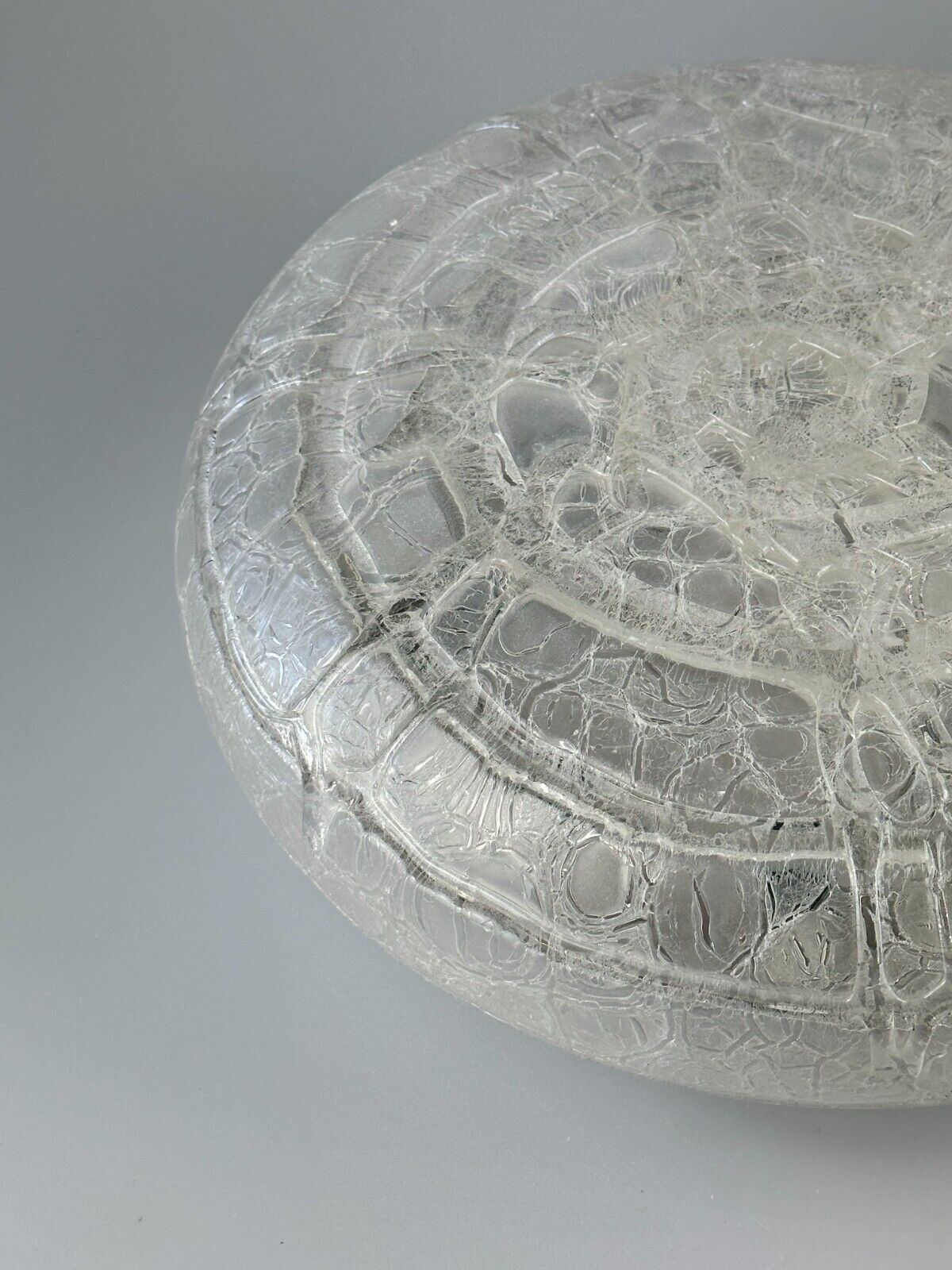 60s 70s ceiling lamp Plafoniere Ice Glass Doria Germany Space Age Design