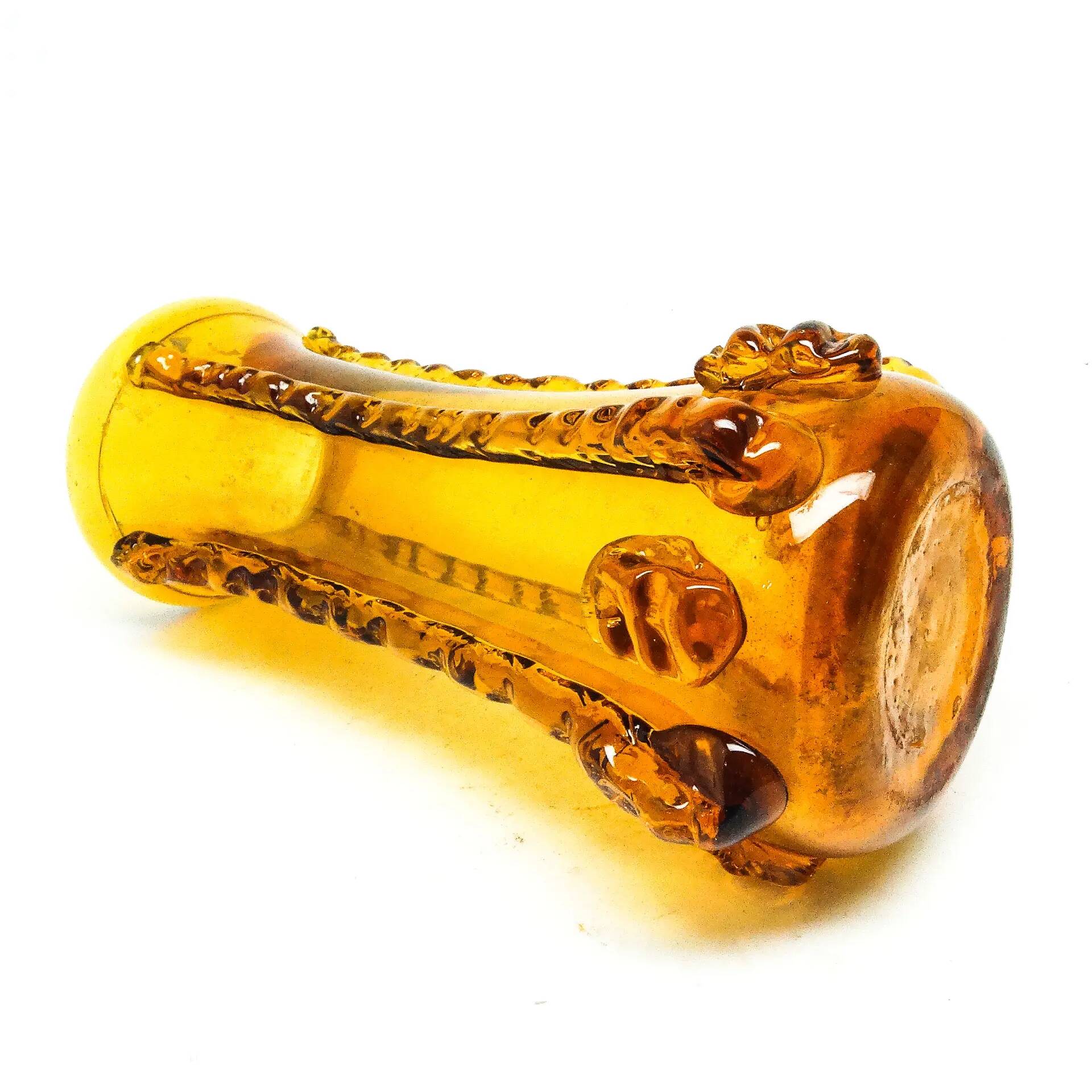 Postmodern vase, orange glass, Poland, 1970s