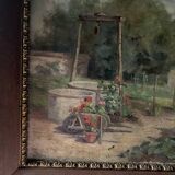 Oil on canvas signed old “Jardin”