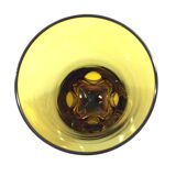 Vase en cristal orangé
