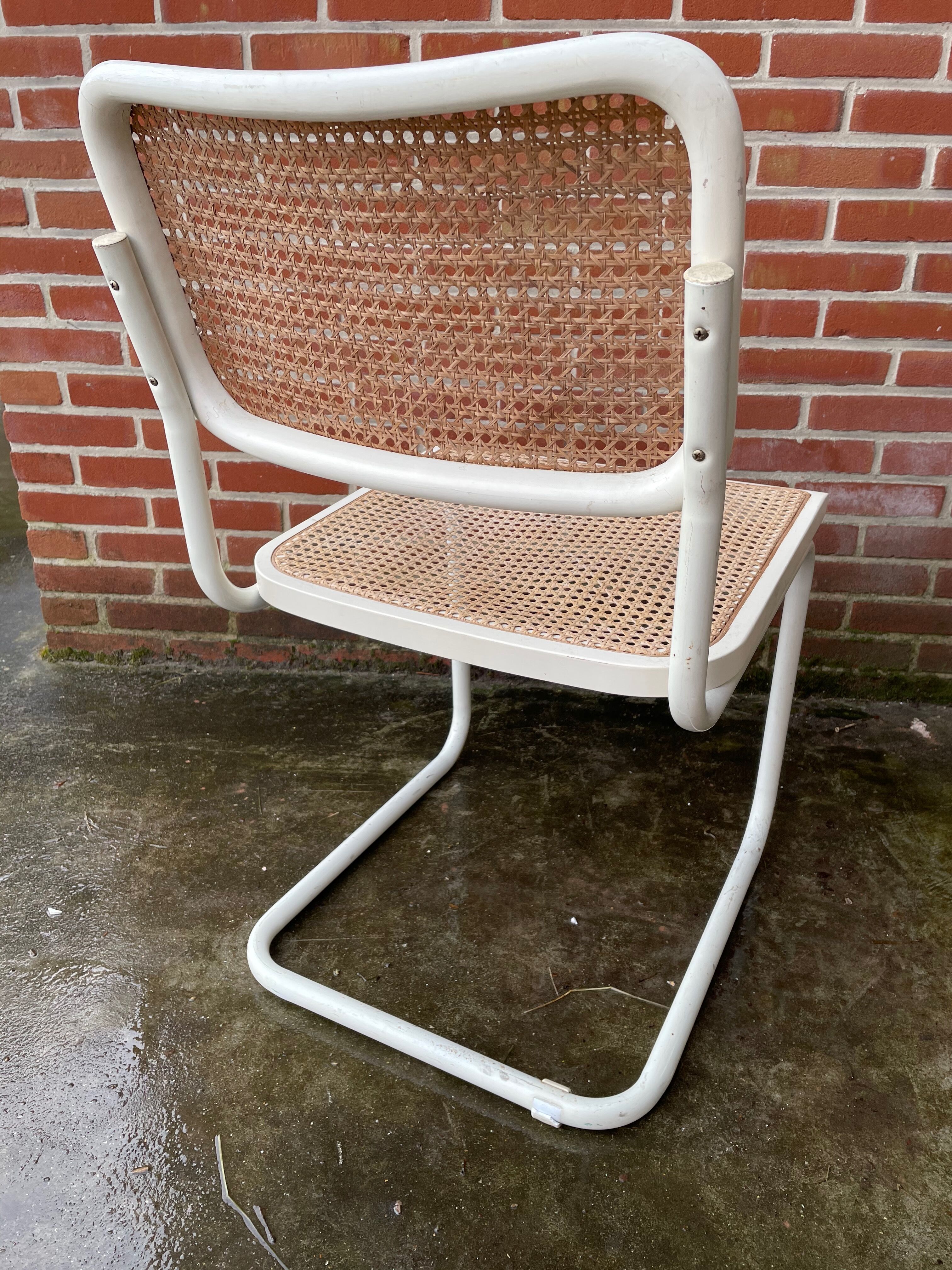 Set of 4 Cesca Model chairs by Marcel Breuer