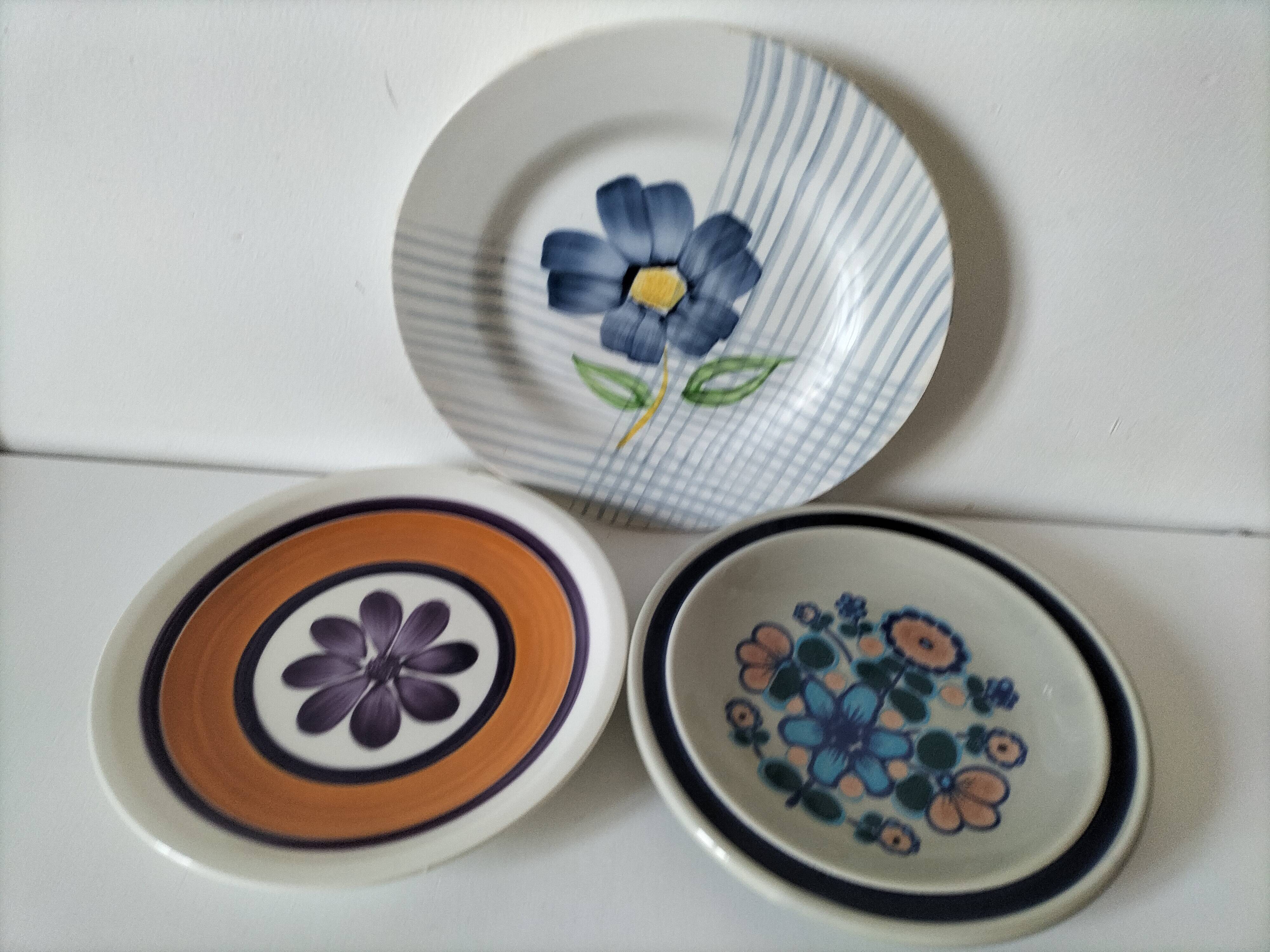 Set of vintage French plates – Gien, Lunéville & Digoin – 1960s