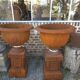 Medical vases with cast iron bases (the pair)