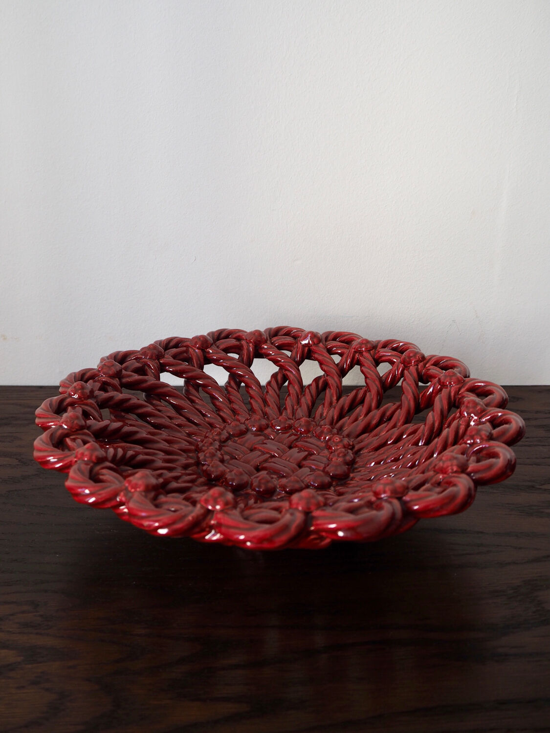 Fruit dish in majolica Cerenne Vallauris