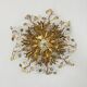 Gold-Plated Metal & Murano Crystal Flowers Flush Mount from Banci Firenze