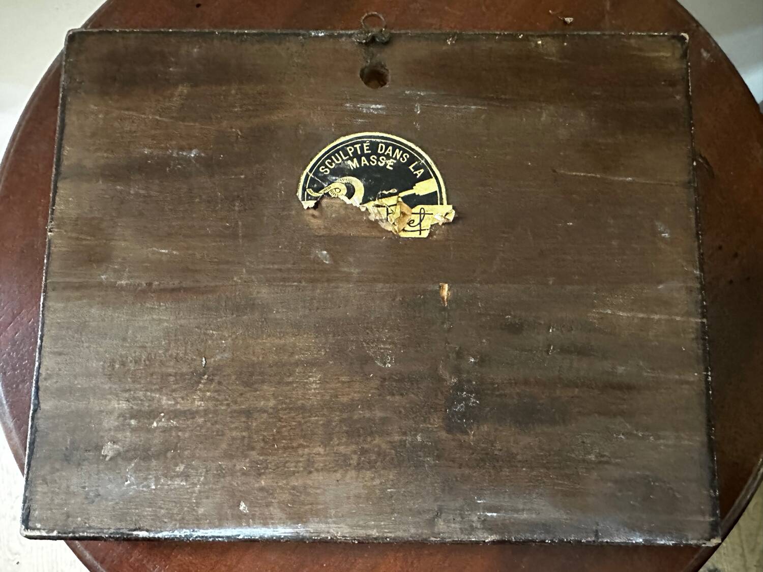 Carved and painted alpine tableau