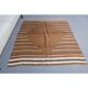 Vintage Turkish hand-knotted wool cotton brown small area rug 152x167