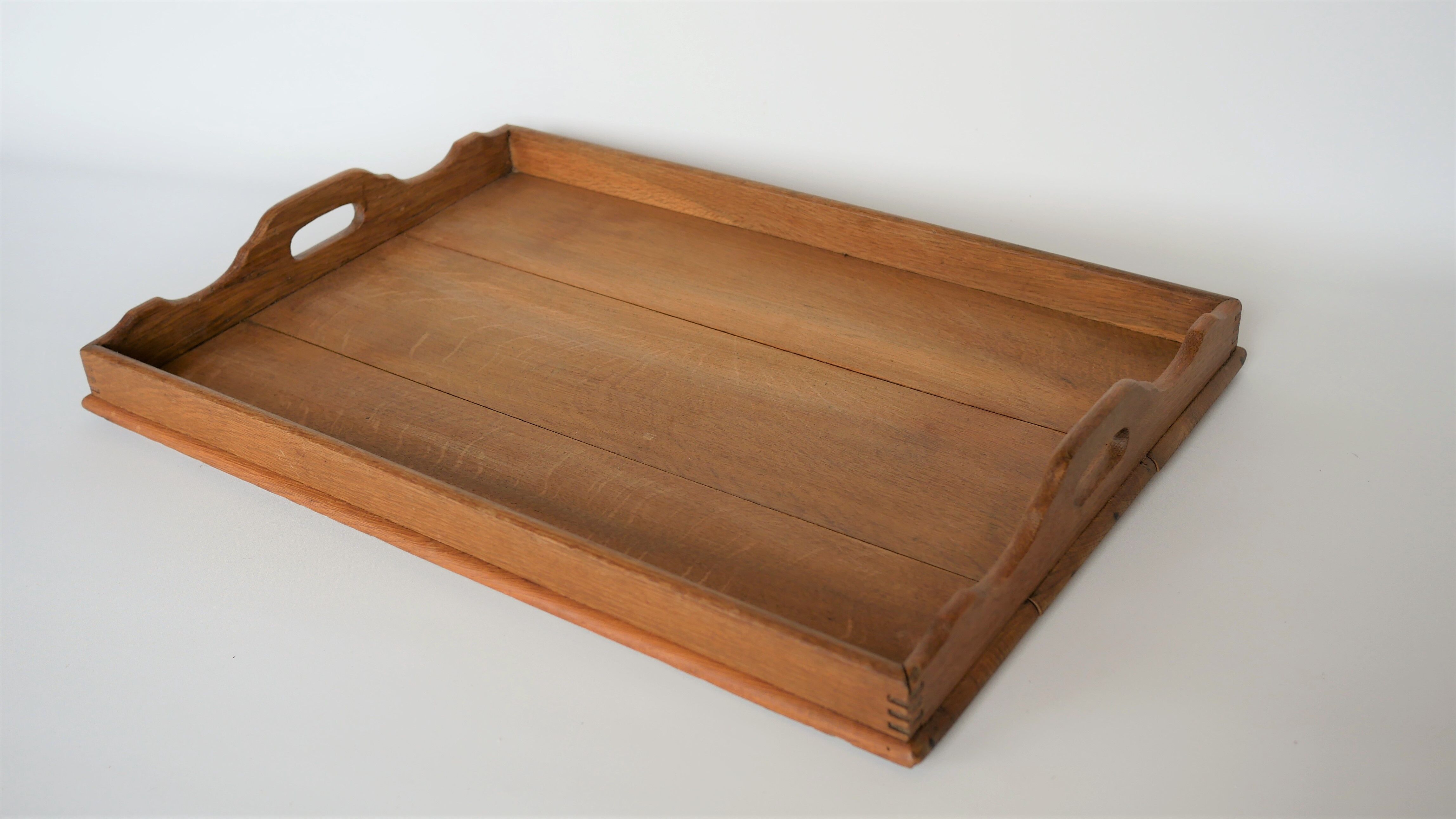 Vintage oak serving tray