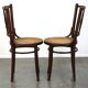 4 antique wooden and cane bistro chairs