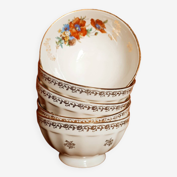 5 old porcelain bowls