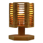 Lampe de table en pin par Pelle Snickare, Suède, années 1970