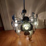 Vintage chandelier 70'S Oscar Torlasco , 9 lights