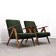 Mid Century Easy Chair Model B - 310 Var in Light Green Buckle