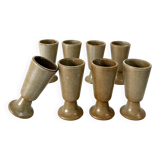 Set of eight mazagrans, stoneware, 1970s