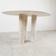 Round Italian travertine table from the 1970s