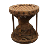 Vintage wicker tamtam stool