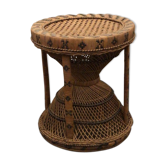 Vintage wicker tamtam stool