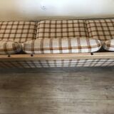 Vintage brutalist sofa in solid oak circa 1980