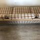 Vintage brutalist sofa in solid oak circa 1980